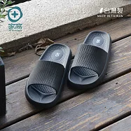 【+O家窩】MIT 雅漫EVA輕量釋壓厚軟底防滑拖鞋-男女款/多色可選- 雅痞黑(28cm)