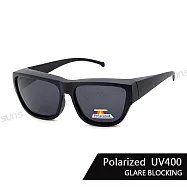 【SUNS】寶麗來偏光太陽眼鏡 簡約黑框墨鏡(可套式) 男女適用 抗UV400 防眩光 21985