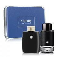 MONTBLANC 萬寶龍 經典男仕攜帶禮盒組[傳奇+探尋旅者+限量版鐵盒]-公司貨