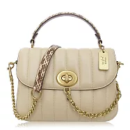 COACH 絎縫 納帕皮革 / COACH X 珍妮佛羅培茲 聯名 / 兩用包 (米色)