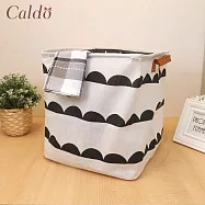 【Caldo卡朵生活】方形棉麻玩具摺疊收納籃 半圓