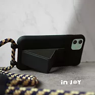 INJOYmall for iPhone 6/6S B款 附支架 可拆式 Urban Colourful 神秘黑 背繩防摔手機殼