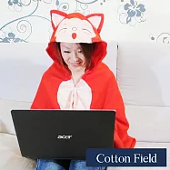 棉花田Q版造型多功能創意保暖毯-多款可選(90X145cm) 俏皮貓-噢