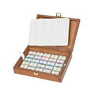 [時代中西畫材]德國 Schmincke 史明克 貓頭鷹 專家級水彩套組 24色全塊(木盒)