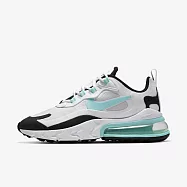 Nike W Air Max 270 React [CJ0619-001] 女鞋 運動 慢跑 籃球 氣墊 情侶 穿搭 灰 24.5cm 灰/水藍