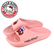 【HELLO KITTY】女 拖鞋 浴室拖鞋 凱蒂貓 捉迷藏 輕量 厚底 舒壓 防水 室內 室外 寬版 JP22 粉紅色
