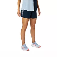 Asics I Con [2012B047-402] 女 運動短褲 四吋平織短褲 海外版型 吸濕 排汗 亞瑟士 深藍