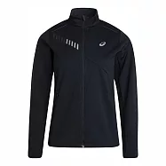 Asics [2012B211-002] 女 反光 外套 亞洲版 內刷毛 保暖 高領 運動 休閒 慢跑 亞瑟士 黑