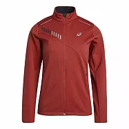 Asics [2012B211-602] 女 反光 外套 亞洲版 內刷毛 保暖 高領 運動 休閒 慢跑 亞瑟士 紅