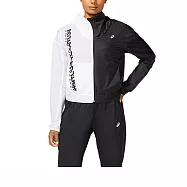 Asics [2012B899-001] 女 外套 海外版 平織 輕巧 防風 防潑水 運動 休閒 穿搭 亞瑟士 黑白