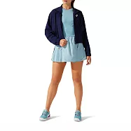 Asics [2042A162-400] 女 外套 運動 休閒 平織 海外版 吸濕 快乾 穿搭 亞瑟士 深藍