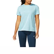 Asics [2012A827-401] 女 短袖 T恤 上衣 海外版型 運動 輕質 快乾 反光 亞瑟士 水藍