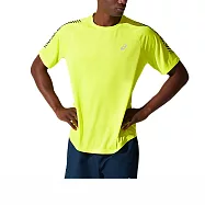 Asics [2011B055-750] 男 短袖 上衣 T恤 海外版 吸濕 排汗 透氣 反光 運動 路跑 亞瑟士 螢黃 S 螢黃