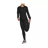 Asics [2012A836-001] 女 反光 平織 外套 亞洲版 輕質 透氣 運動 路跑 慢跑 訓練 亞瑟士 黑 L 黑