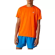 Asics [2011A813-800] 男 短袖 T恤 上衣 海外版型 吸濕 排汗 運動 健身 訓練 亞瑟士 橘 M 橘