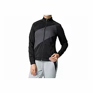 Asics [2032B287-001] 女 針織外套 亞洲版 舒適 吸濕 排汗 TOKYO 運動 休閒 亞瑟士 黑灰 M 黑/灰