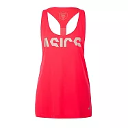 Asics [2032A939-700] 女 背心 無袖 運動 訓練 棉質 親膚 桃紅 2XL 粉紅/白