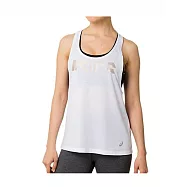 Asics [2032A939-100] 女 無袖 Y字 背心 輕薄 棉質 舒適 運動 慢跑 訓練 健身 亞瑟士 白 XL 白