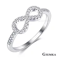 GIUMKA純銀戒指S925純銀戒女戒無限祝福純銀戒 無限符號 銀色白鋯 單個價格 MRS07102 7 美國圍7號