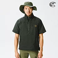 ADISI 男半門襟SMAWARM海洋溫控撥水外套(可拆袖) AJ2121046 (S-2XL) / 蚵殼棉 海洋紗 環保 防潑水 戶外機能 M 黑色