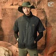 ADISI 男半門襟SMAWARM海洋溫控撥水外套(可拆袖) AJ2121046 (S-2XL) / 蚵殼棉 海洋紗 環保 防潑水 戶外機能 XL 黑色