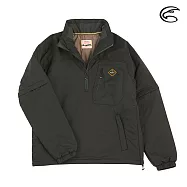 ADISI 男半門襟SMAWARM海洋溫控撥水外套(可拆袖) AJ2121046 (S-2XL) / 蚵殼棉 海洋紗 環保 防潑水 戶外機能 2XL 黑色