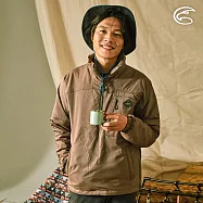 ADISI 男半門襟SMAWARM海洋溫控撥水外套(可拆袖) AJ2121046 (S-2XL) / 蚵殼棉 海洋紗 環保 防潑水 戶外機能 L 棕灰