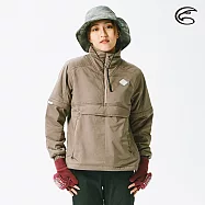 ADISI 女半門襟SMAWARM海洋溫控撥水外套(可拆袖) AJ2121047 (S-XL) / 蚵殼棉 海洋紗 環保 防潑水 戶外機能 M 棕灰