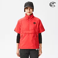 ADISI 女半門襟SMAWARM海洋溫控撥水外套(可拆袖) AJ2121047 (S-XL) / 蚵殼棉 海洋紗 環保 防潑水 戶外機能 M 桃橘紅