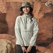 ADISI 女半門襟SMAWARM海洋溫控撥水外套(可拆袖) AJ2121047 (S-XL) / 蚵殼棉 海洋紗 環保 防潑水 戶外機能 L 黃米卡