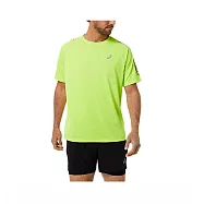 Asics I Con [2011B055-302] 男 短袖 上衣 T恤 海外版 吸濕 排汗 慢跑 運動 亞瑟士 螢綠 2XL 綠