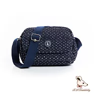 B.S.D.S冰山袋鼠 - 楓糖瑪芝 - 休閒多隔層斜背包【0025BB】 幾何藍