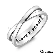 GIUMKA純銀戒指S925純銀男戒女戒 交叉個性銀戒子 單個價格 MRS20027 情人節禮物推薦 6 美國圍6號