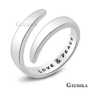 GIUMKA純銀戒指S925純銀開口食指戒愛與和平個性銀戒 單個價格 MRS20026 情人節禮物推薦 7 美國圍7號