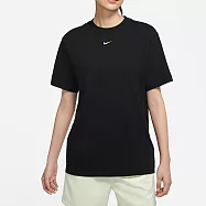 Nike NSW Essential Tee [DN5698-010] 女 短袖上衣 T恤 休閒 簡約 小勾 日常 黑