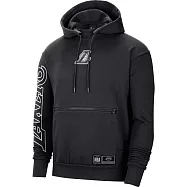 Nike LAL M FLC PO CTS FTPK [DH9454-010] 男 連帽 上衣 帽T NBA 刷毛 黑 L 黑