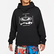 Nike Kyrie Pullover Hoodie [DA6693-010] 男 連帽上衣 帽T 刷毛 高領 黑白 XXL 黑/白