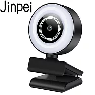 【Jinpei 錦沛】2K QHD 2560x1440 自動補光 美顏 網路視訊攝影機 視訊鏡頭 Webcam (JW-03B)