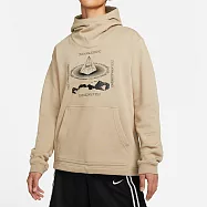 Nike Kyrie Pullover Hoodie [DA6693-247] 男 連帽上衣 帽T 刷毛 高領 卡其 黑 L 卡其/黑