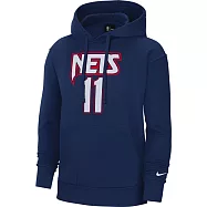 Nike BKN PO FLC ESNTL N&N [DB2255-493] 男 連帽上衣 NBA 75週年 籃網 深藍 L 深藍/白