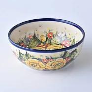 波蘭陶 繁花逸麗系列 沙拉碗 18cm 波蘭手工製