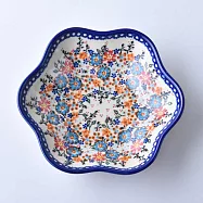 波蘭陶 蔚藍橙光系列 花型盤(小) 20cm 波蘭手工製