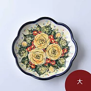 波蘭陶 繁花逸麗系列 波浪盤 大 波蘭手工製
