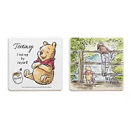 迪士尼 Disney 維尼系列 方形 珪藻土杯墊(2入/組)_ 河邊嘻笑