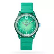 Q&Q SmileSolar|春夏拚色款 012太陽能手錶-草皮綠/35mm