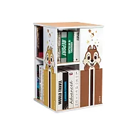 迪士尼Disney 直立式雙層旋轉書櫃 置物櫃 收納櫃_ 奇奇蒂蒂