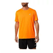 Asics Katakana [2011A813-802] 男 短袖上衣 T恤 海外版 運動 路跑 反光 吸濕 排汗 橘 L 橘