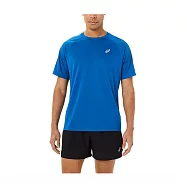 Asics I Con [2011B055-405] 男 短袖 上衣 T恤 海外版 吸濕 排汗 慢跑 運動 亞瑟士 藍黑 2XL 藍/黑