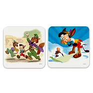 迪士尼Disney 愛麗絲 小木偶 柴郡貓 珪藻土吸水杯墊 (兩入組)_ 冒險旅程