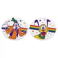 迪士尼Disney 彩虹米奇 珪藻土杯墊(2入/組)_ 彩虹布魯托高飛-圓